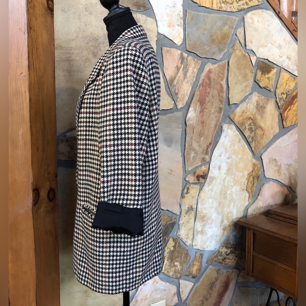 Vintage Houndstooth One-Button Boxy-Fit Sag Harbor Blazer (12) - Picture 3 of 16